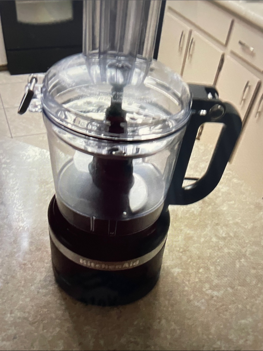 KitchenAid Black Mini Food Processor with Clear Work Bowl